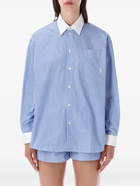 Sporty & Rich cotton striped shirt Blue SI019711302ST02