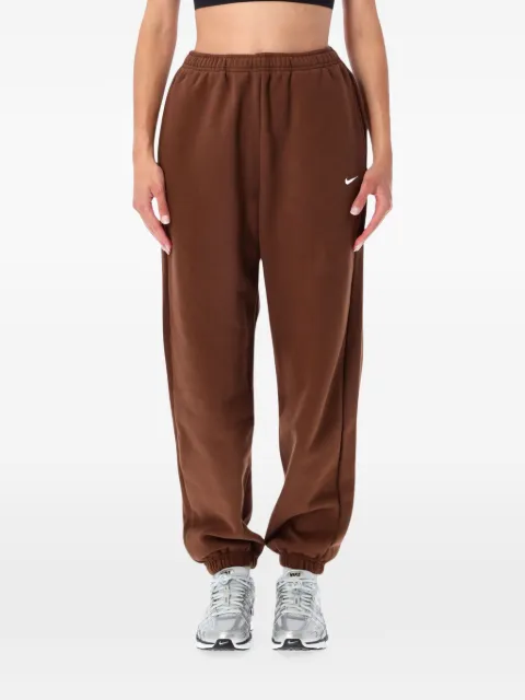 Nike Studio Fleece medium-weight high-rise oversized cuffed trousers Brown IM8074