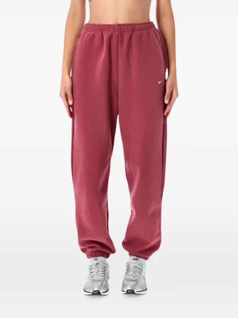 Nike Studio fleece medium weight high-rise oversized cuffed trousers Pink IM8074