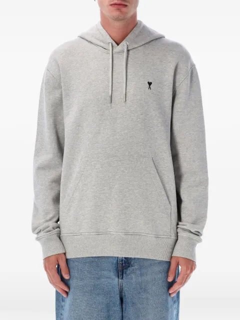 AMI Paris grey cotton hoodie with Ami de Coeur Grey 26AHSW764730