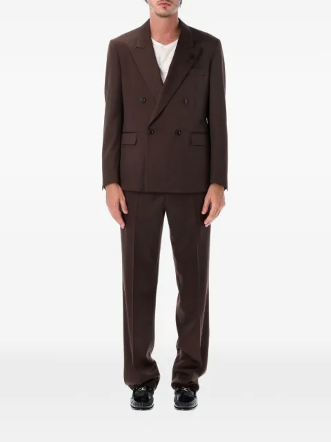 Lardini double-breasted peak-lapel suit Brown AC5942EACIF67442