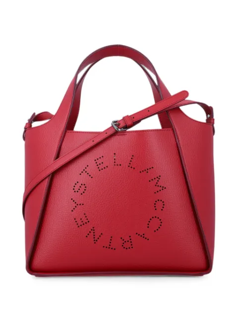 Stella McCartney perforated-logo tote bag Red 513860WP066