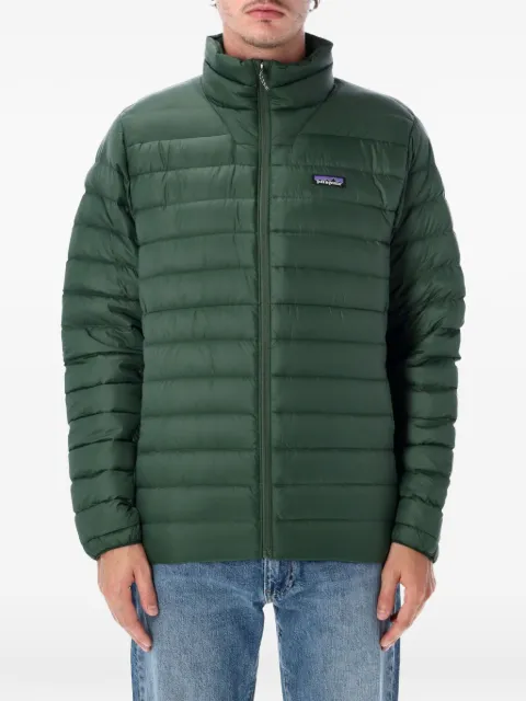 Patagonia quilted logo-patch padded coat Green 84675