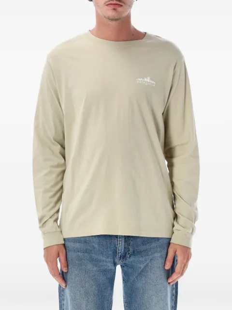 Patagonia Fitz Roy Foothills logo-print long-sleeve t-shirt Neutrals 37893