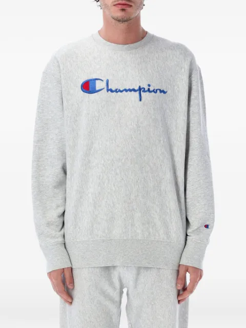 Champion logo-embroidered reverse weave sweatshirt Grey 222569