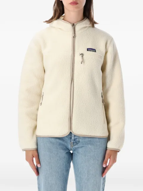 Patagonia fleece-texture hooded jacket White 22807