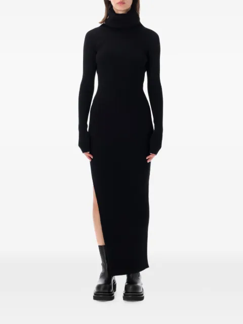 Rick Owens ribbed-knit roll-neck dress Black RP02F5661RIBVI