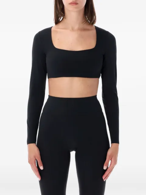 Nike Zenvy light-support padded long-sleeve sports bra Black IO3117