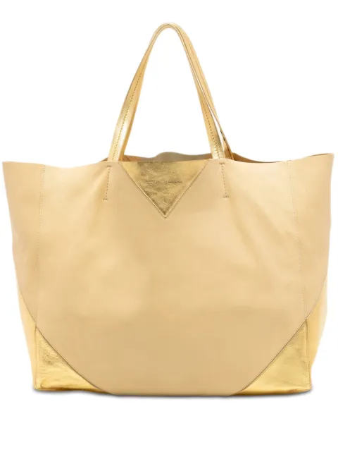 Celine Pre-Owned 2000-2026 Bicolor Lambskin Horizontal Cabas tote bag Gold AJ3W3LRUSTZWHZ7B