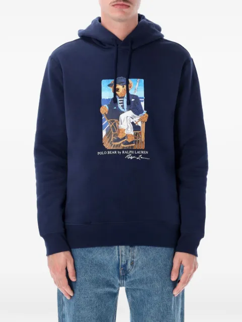 Polo Ralph Lauren Polo Bear graphic-print hoodie Blue 710B21811001