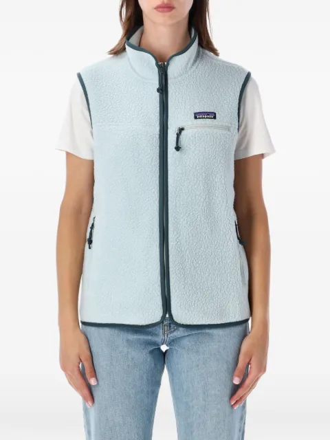 Patagonia Retro Pile logo-patch sleeveless vest Blue 22827