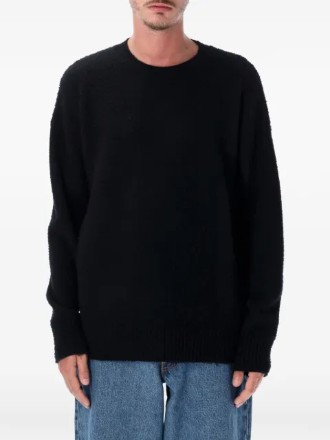 Roberto Collina crew-neck bouclé sweater Black 263MYB21501