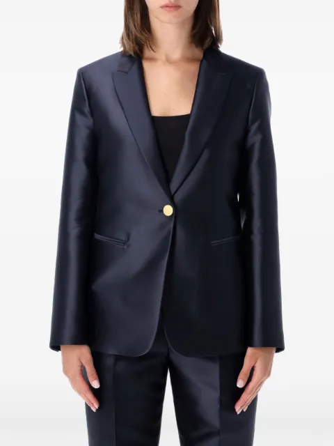 Alberta Ferretti satin-finish single-breasted blazer Blue 262U05096628