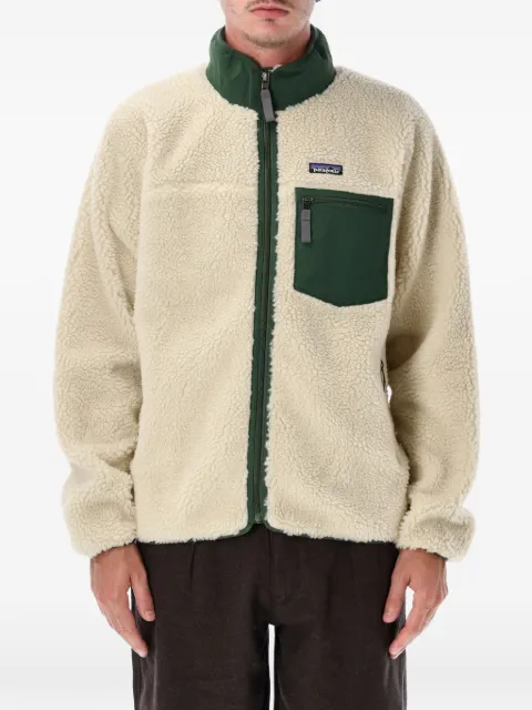 Patagonia fleece-texture panelled jacket Neutrals 23057