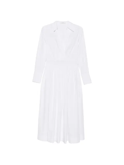 JOSEPH Kathe smocked midi dress White JF009874