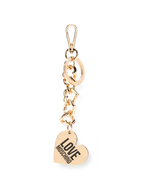 Love Moschino heart-pendant curb-chain keyring Gold JC5406PP1PL20