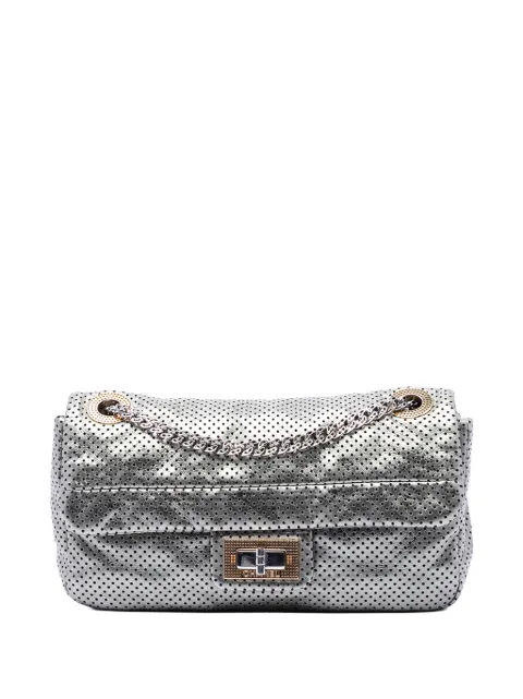 CHANEL Pre-Owned 2008-2009 Medium Reissue Perforated Calfskin Drill Flap shoulder bag Silver 60GDPD3GNB70VB96