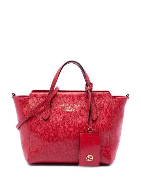 Gucci Pre-Owned 2016-2026 Mini Calfskin Swing satchel Red ECGA715LXW55ZR3N