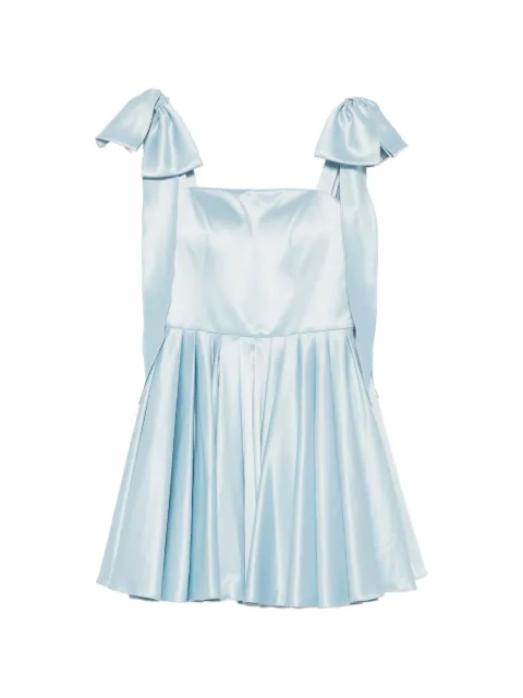 Leen Moughrabi Reve bow-detail flared mini dress Blue LMBOWREVE