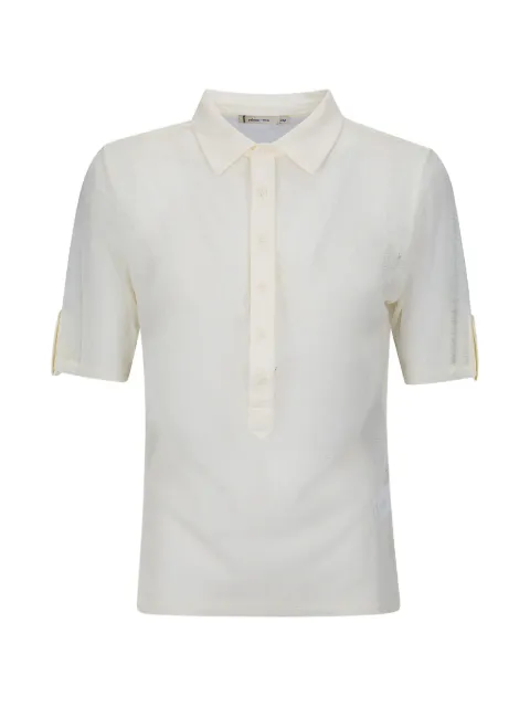 Paloma Wool Sile mesh polo shirt White WD6202