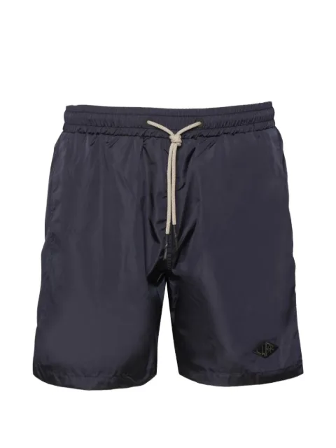Low Brand logo-patch drawstring swim shorts Blue LB26001E0