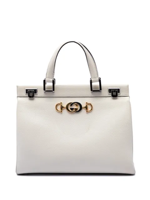 Gucci Pre-Owned 2016-2026 Medium Calfskin Zumi Top Handle Bag satchel White JO3UYIPEG0OPDZZG
