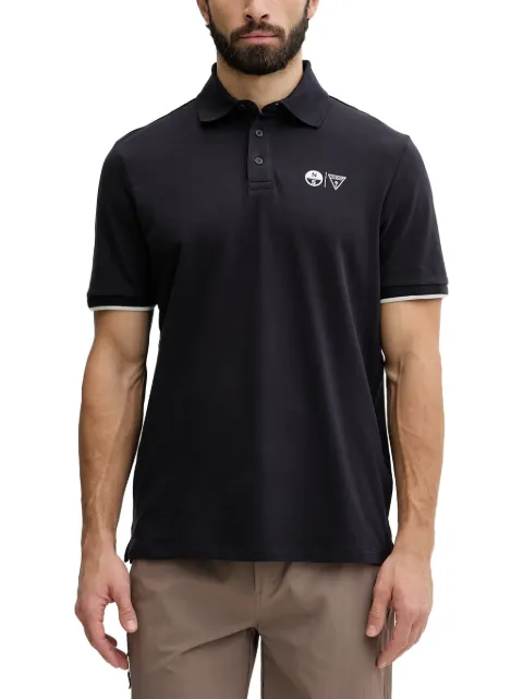 GUESS USA x North Sails logo-print tipped polo shirt Blue M6GP47K3323
