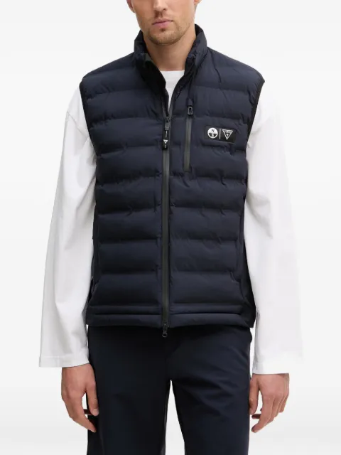 GUESS USA x North Sails quilted logo-patch gilet Blue M6GL38W2167