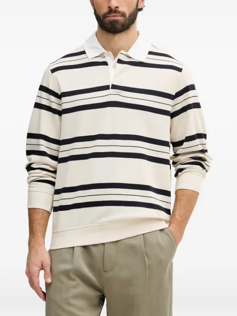 GUESS USA striped long-sleeve polo-collar sweater Neutrals M6GQ05K3010