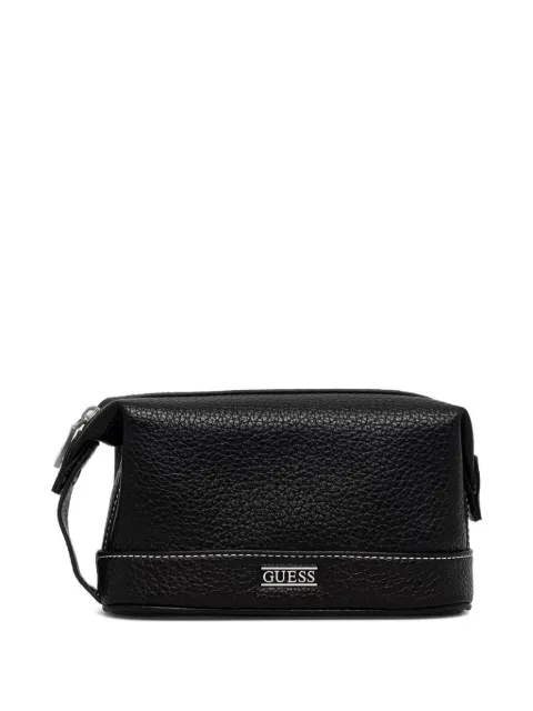 GUESS USA logo-plaque pebbled wash bag Black PMBOGSP6241