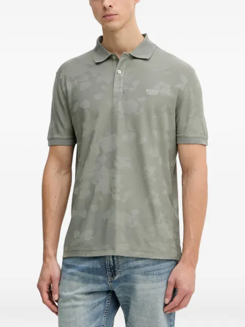 GUESS USA floral-print polo shirt Green M6GP18K3086