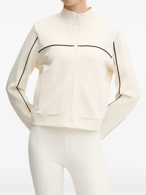 GUESS USA logo-embroidered piping sweatshirt Neutrals V6GQ09K3001