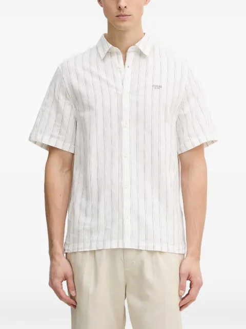 GUESS USA striped short-sleeve shirt White M6GH26W1716