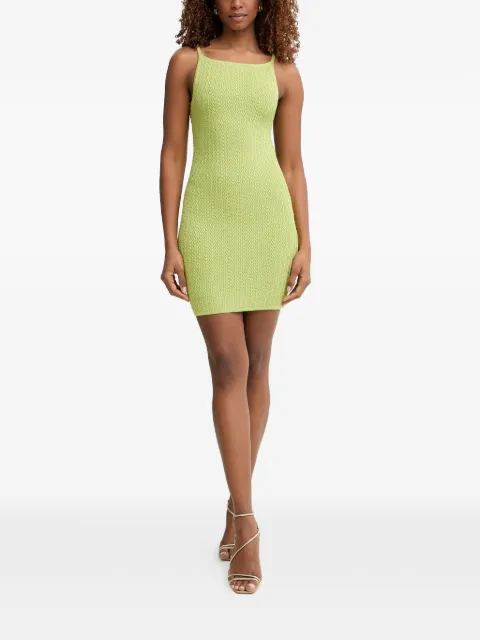 GUESS USA Jen cable-knit cutout mini dress Green W6GKAAZ0783