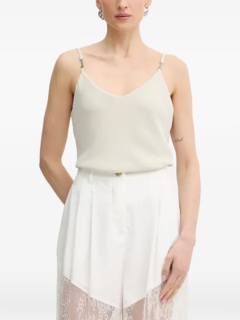 GUESS USA logo-plaque spaghetti-strap tank top Neutrals W6GH30W1845