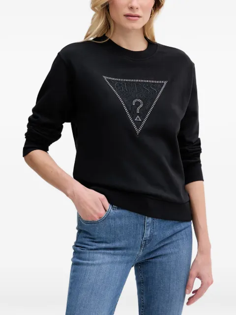 GUESS USA crystal-embellished sweatshirt Black W6GQ09K3183