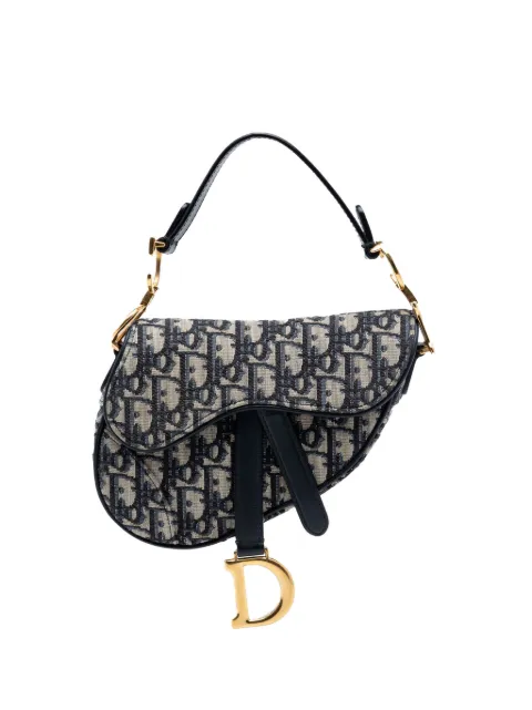 Christian Dior Pre-Owned 2018 Mini Oblique Canvas Saddle Bag satchel Blue 43KYOGWGJN8QAJ92