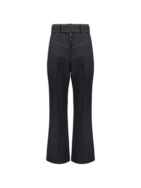 Ellery belted contrast-stitch trousers Blue 9FP444SU