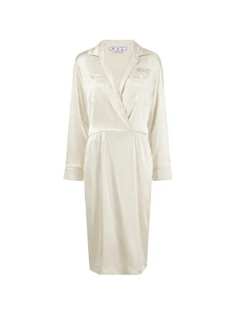 Off-White long-sleeve midi dress Neutrals CHOWOS01019