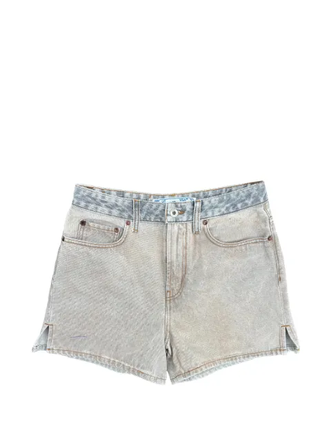 Off-White marbled-effect denim shorts Grey OWYC007S22DEN0043030