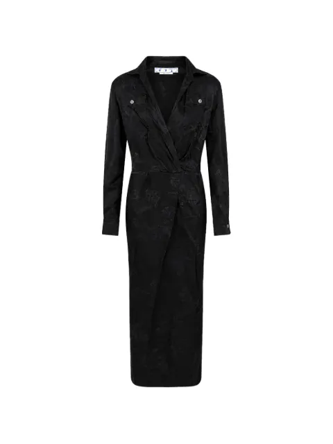 Off-White long-sleeve midi dress Black 1647597291817477
