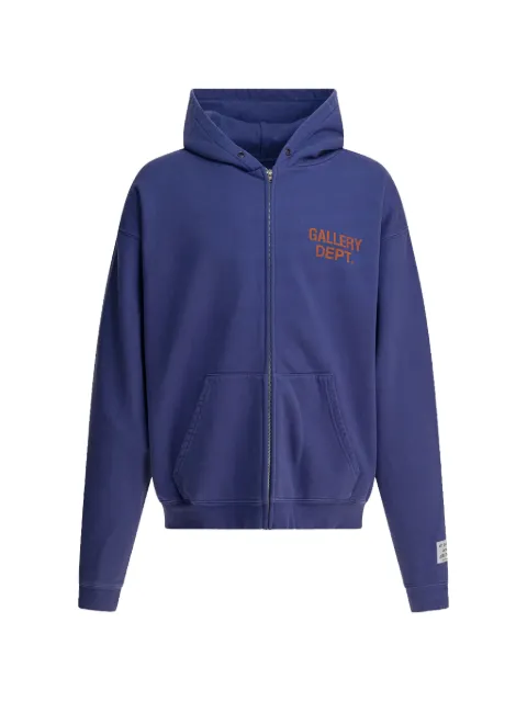 GALLERY DEPT. 90'S logo-print zip-up hoodie Blue GD136