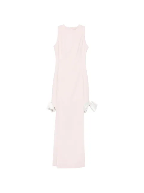 Leen Moughrabi Amour bow-detail boat-neck maxi dress Pink LMBOWAMOUR
