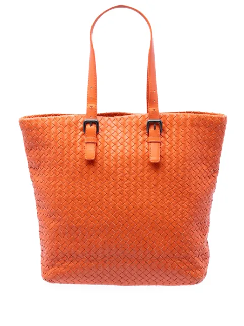 Bottega Veneta Pre-Owned 2011 Nappa Intrecciato Belt Strap tote bag Orange 4EZLMADKLIN5PTSM