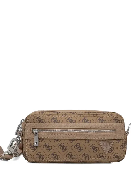 GUESS USA Berlin monogram-print shoulder bag Brown HMBENPP6250
