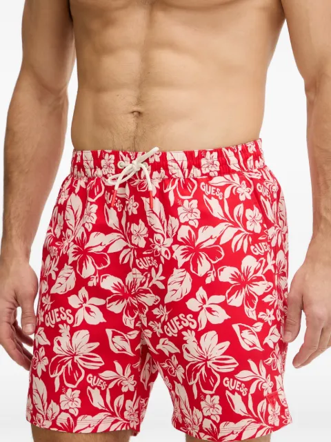 GUESS USA floral-print swim shorts Red F6GT08WG282