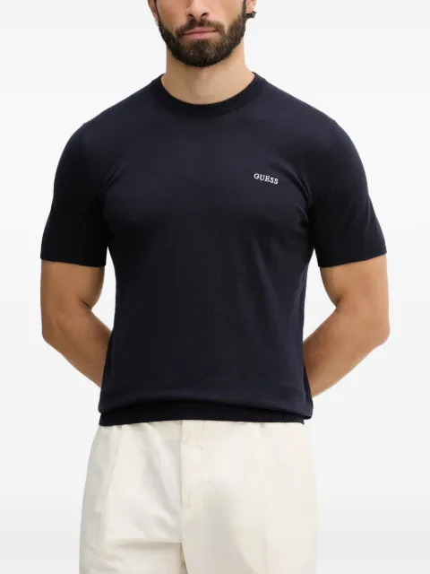 GUESS USA logo-embroidered short-sleeve T-shirt Blue M6GR03Z0556