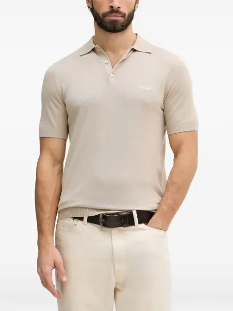 GUESS USA logo-embroidered polo shirt Neutrals M6GR04Z0557