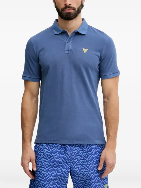 GUESS USA triangle-logo polo shirt Blue F6GP03K9WF1