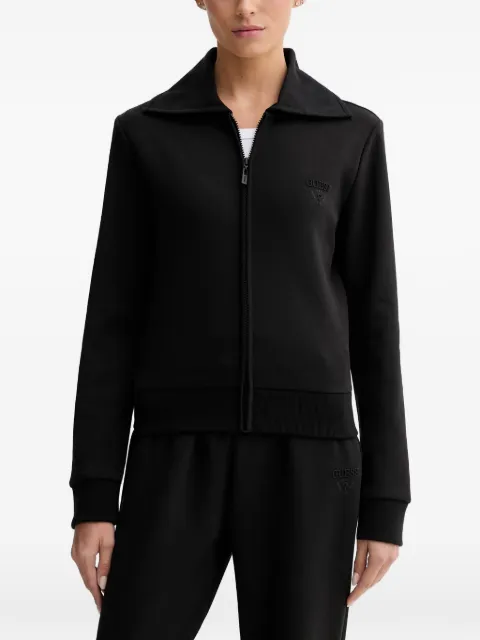 GUESS USA logo-embroidered track jacket Black V6GQ16K3153